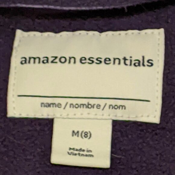 Amazon Essentials Polar Fleece Zip-up Jacket Top girls' size 8 - Picture 2 of 3